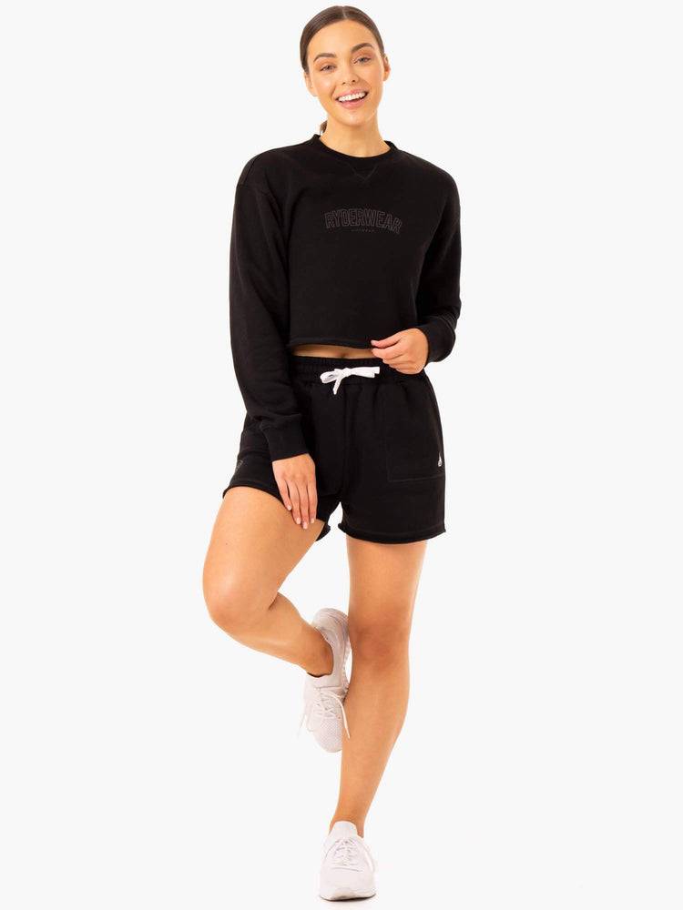 Swetry Damskie Ryderwear Women Sweaters Ultimate Fleece Czarne | PL1573HK