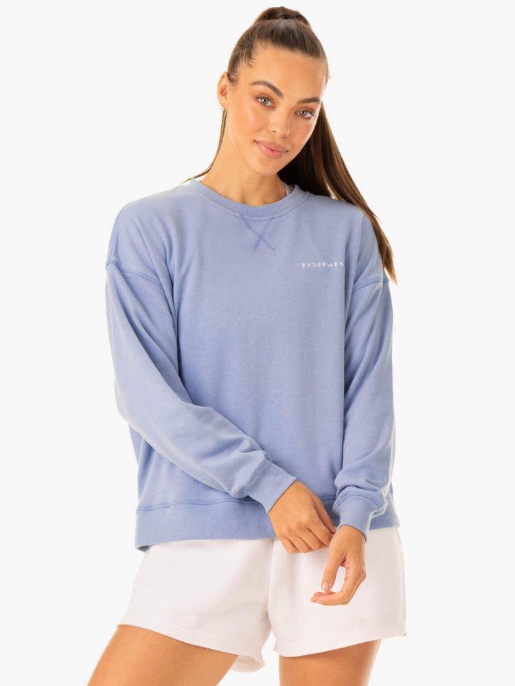 Swetry Damskie Ryderwear Women Sweaters Recover Lekkie Niebieskie | PL1580VD