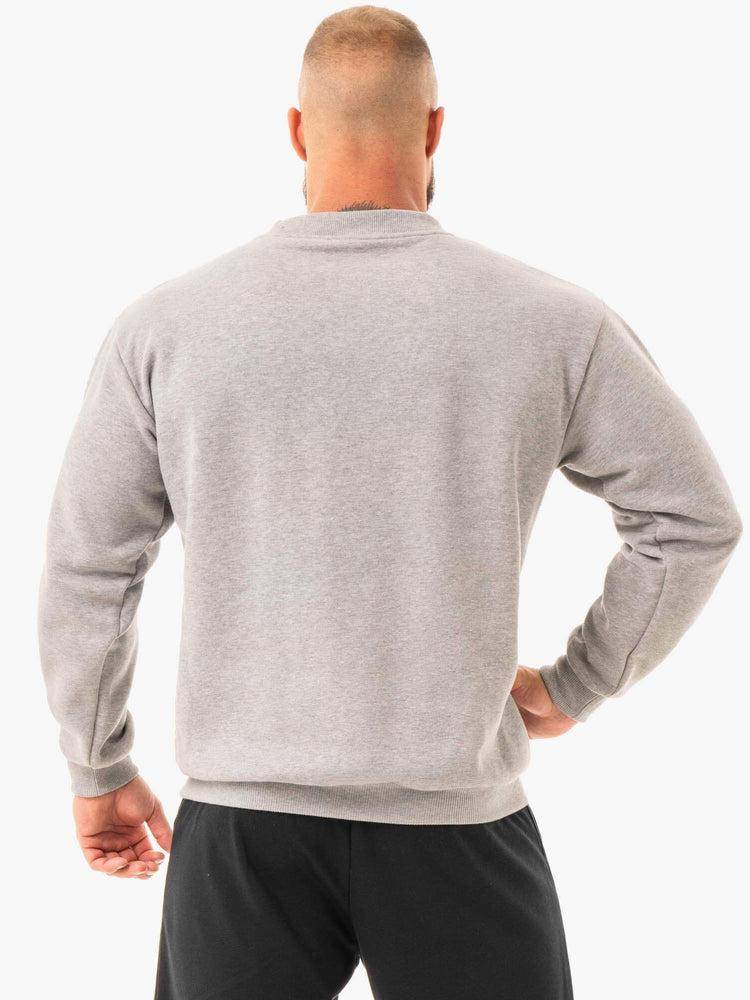 Swetry Męskie Ryderwear Men Sweaters Ease Fleece Pullover Szare | PL2842PQ