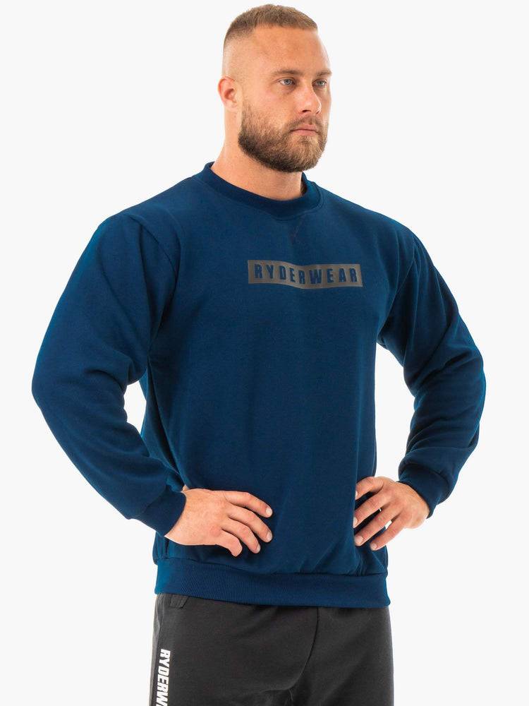 Swetry Męskie Ryderwear Men Sweaters Force Pullover Granatowe | PL2830XF