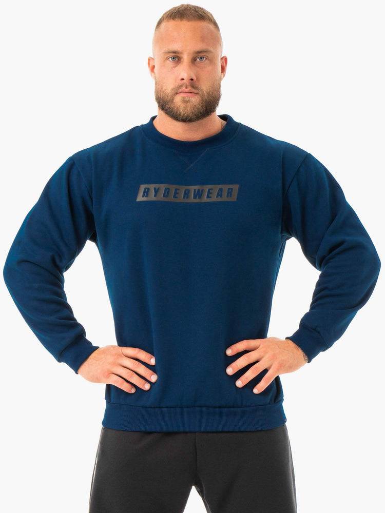 Swetry Męskie Ryderwear Men Sweaters Force Pullover Granatowe | PL2830XF