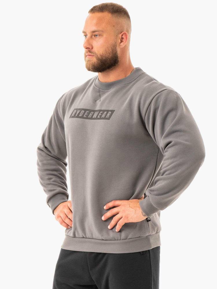 Swetry Męskie Ryderwear Men Sweaters Force Pullover Jasny Szare | PL2832LH