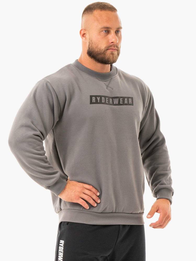 Swetry Męskie Ryderwear Men Sweaters Force Pullover Jasny Szare | PL2832LH