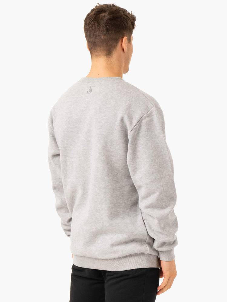 Swetry Męskie Ryderwear Men Sweaters Pursuit Pullover Głęboka Szare | PL2824QZ