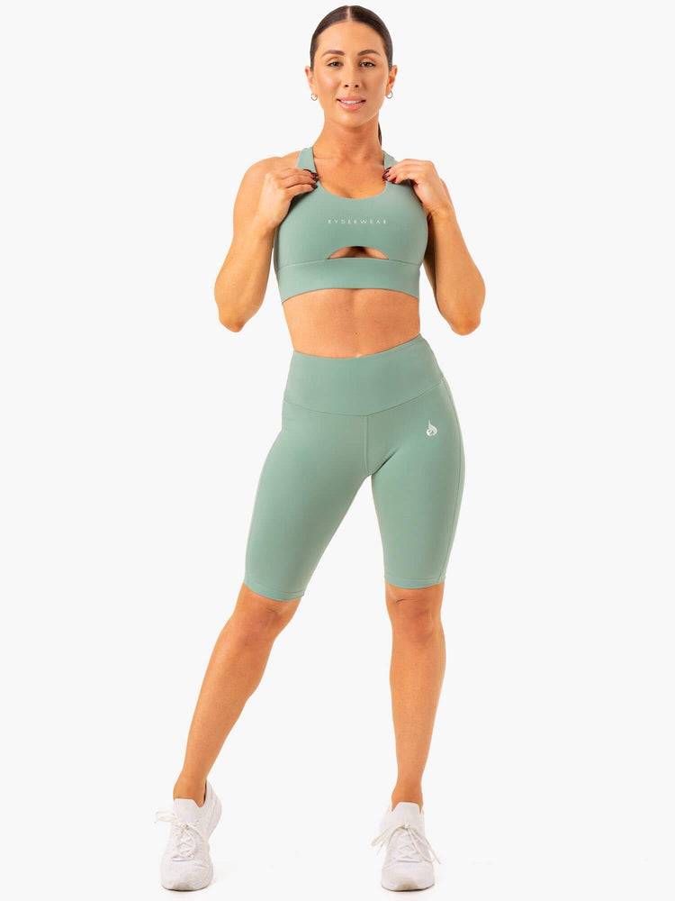 Szorty Damskie Ryderwear Women Shorts Action Bike Oliwkowe | PL2068JJ