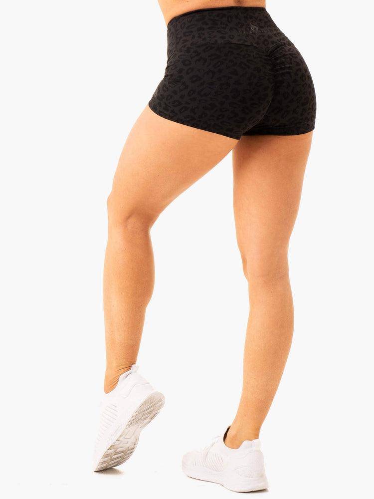 Szorty Damskie Ryderwear Women Shorts Adapt High Waisted Scrunch Panterka Czarne | PL1984AP