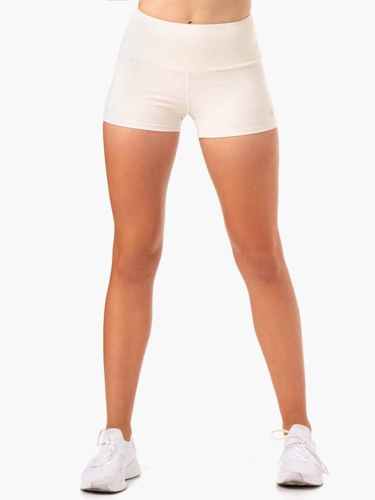 Szorty Damskie Ryderwear Women Shorts Adapt High Waisted Scrunch Białe | PL2004TV