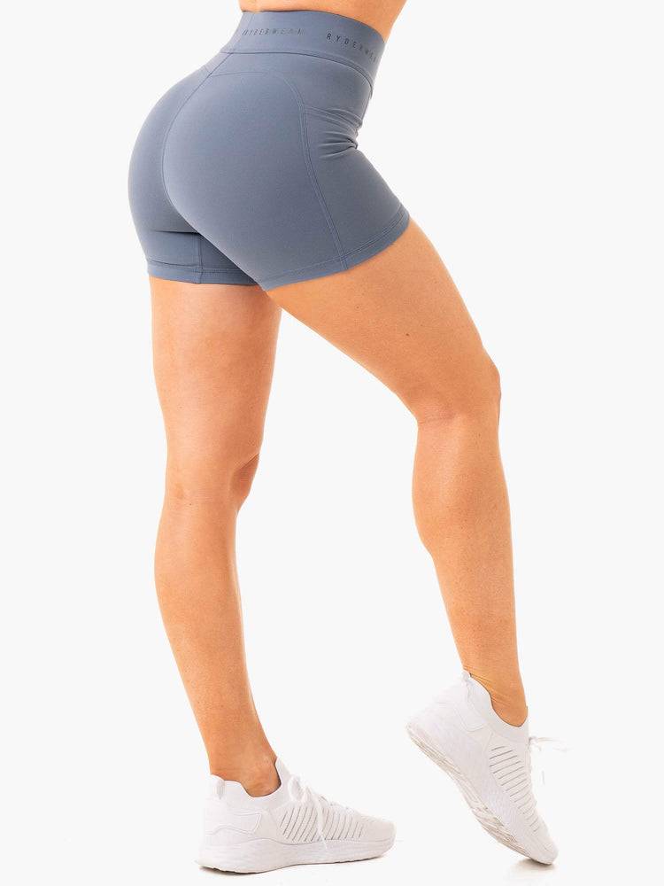 Szorty Damskie Ryderwear Women Shorts Advance Compression Szare Niebieskie | PL2044LH