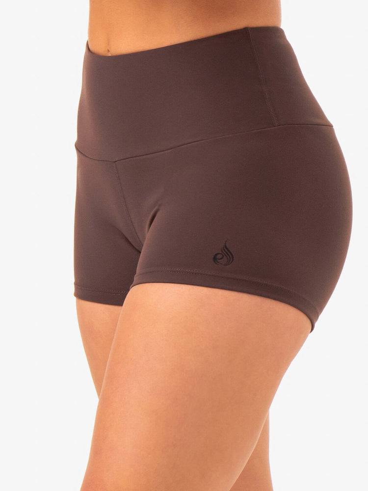 Szorty Damskie Ryderwear Women Shorts Adapt High Waisted Scrunch Czekolada | PL2148LH