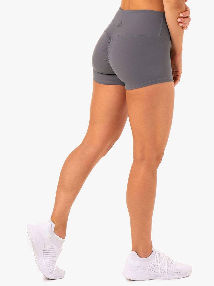 Szorty Damskie Ryderwear Women Shorts Adapt High Waisted Scrunch Szare | PL2156QZ