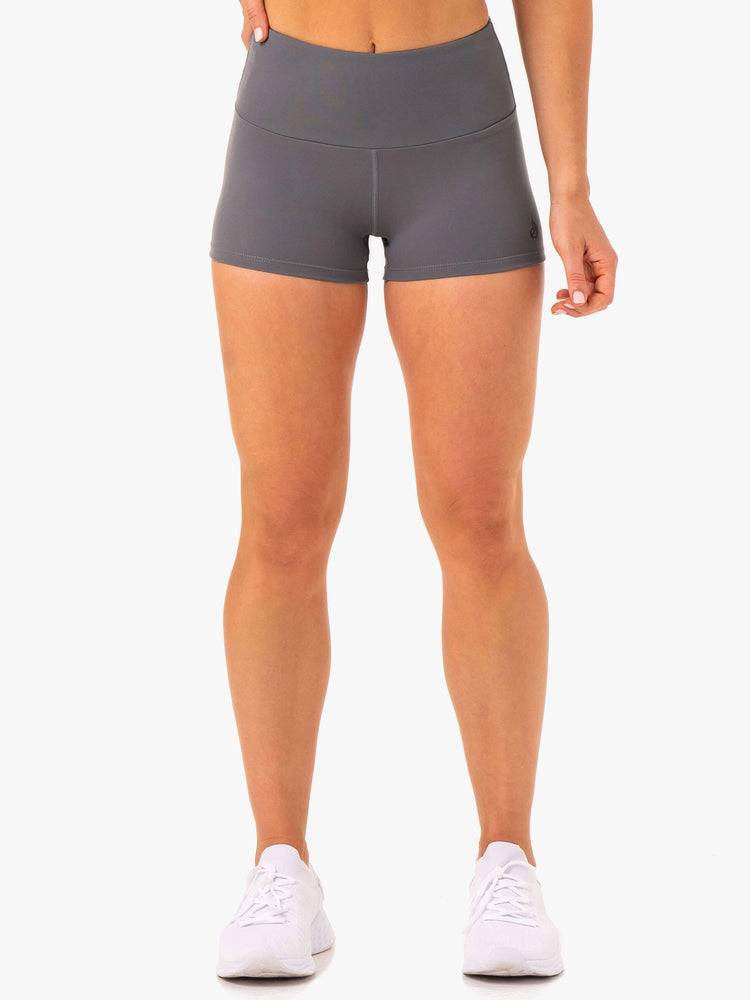 Szorty Damskie Ryderwear Women Shorts Adapt High Waisted Scrunch Szare | PL2156QZ