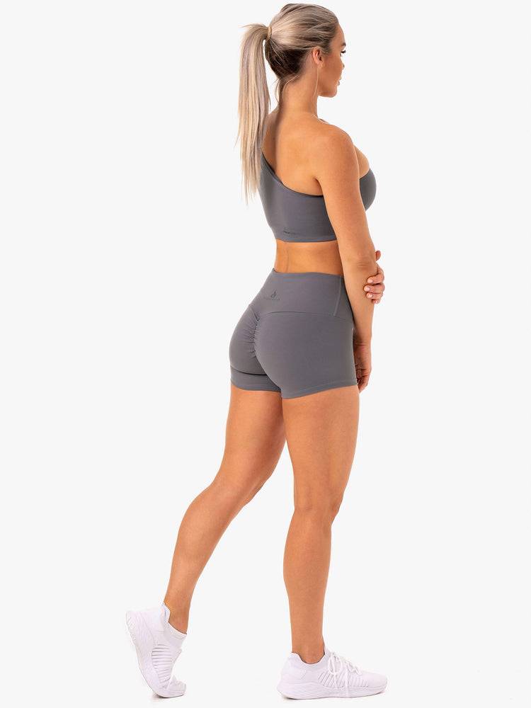 Szorty Damskie Ryderwear Women Shorts Adapt High Waisted Scrunch Szare | PL2156QZ