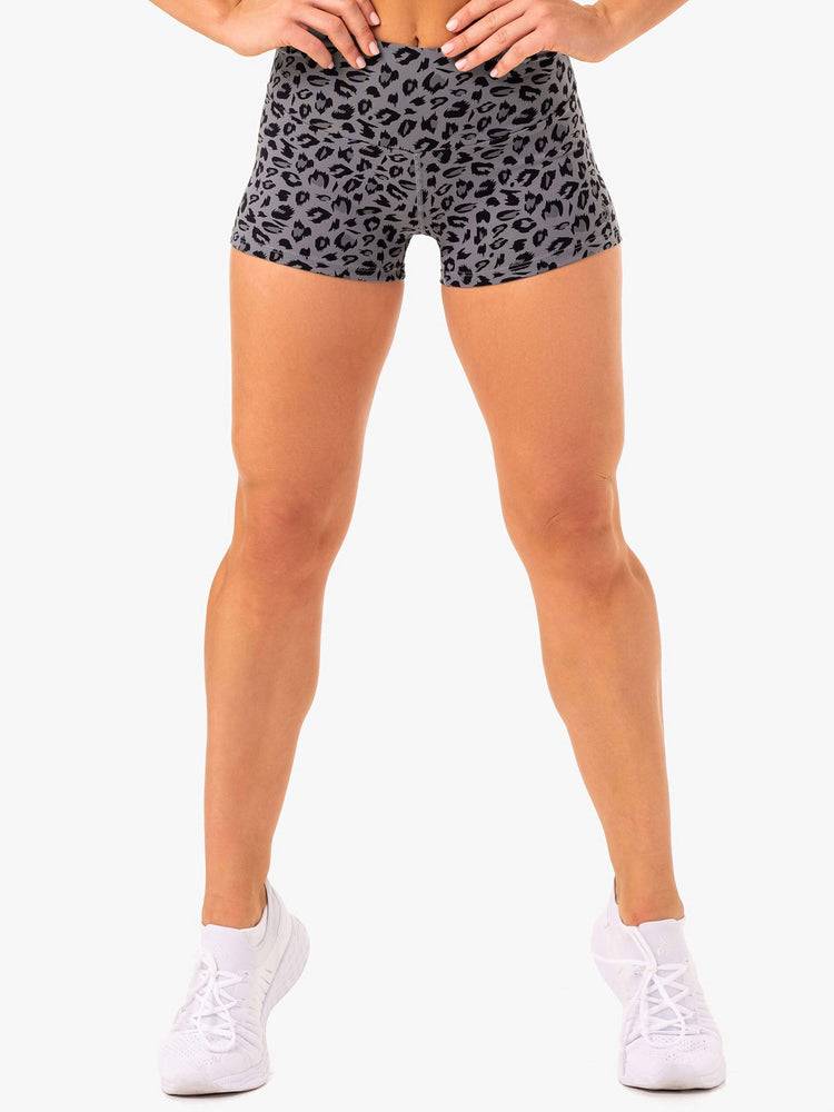 Szorty Damskie Ryderwear Women Shorts Adapt High Waisted Scrunch Szare Panterka | PL2179BC