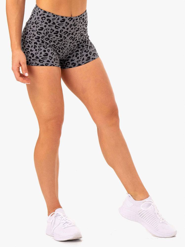 Szorty Damskie Ryderwear Women Shorts Adapt High Waisted Scrunch Szare Panterka | PL2179BC