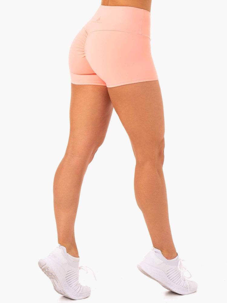 Szorty Damskie Ryderwear Women Shorts Adapt High Waisted Scrunch Koralowe | PL2195FM