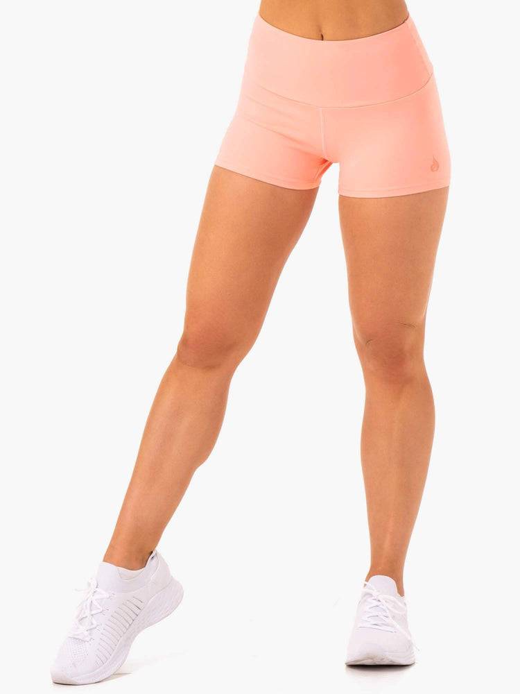 Szorty Damskie Ryderwear Women Shorts Adapt High Waisted Scrunch Koralowe | PL2195FM