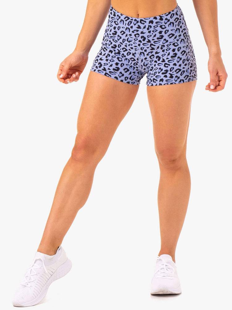 Szorty Damskie Ryderwear Women Shorts Adapt High Waisted Scrunch Lawenda Panterka | PL2211RW