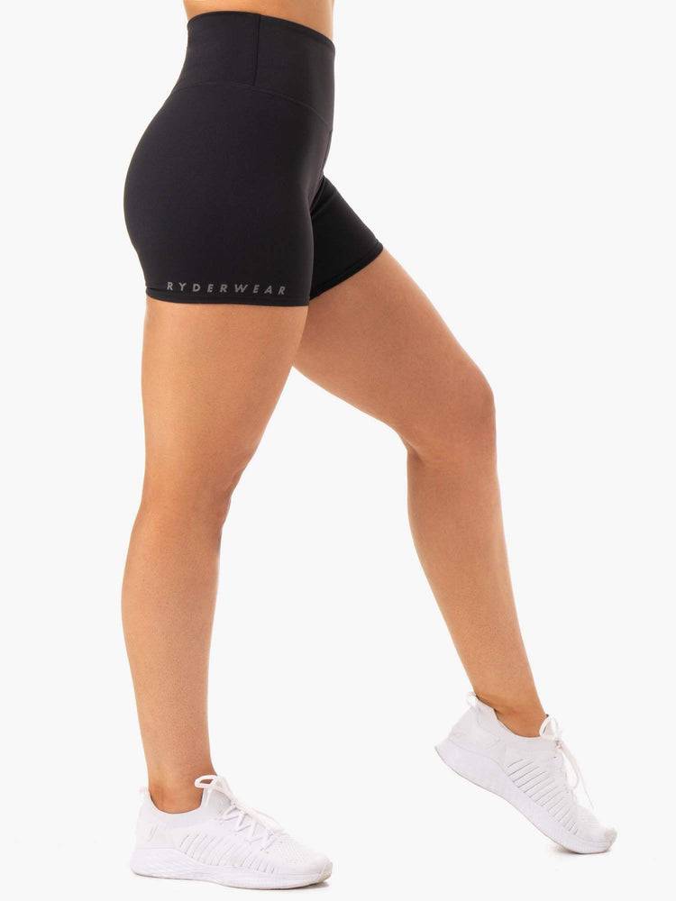 Szorty Damskie Ryderwear Women Shorts Amazon High Waisted Czarne | PL2133RW