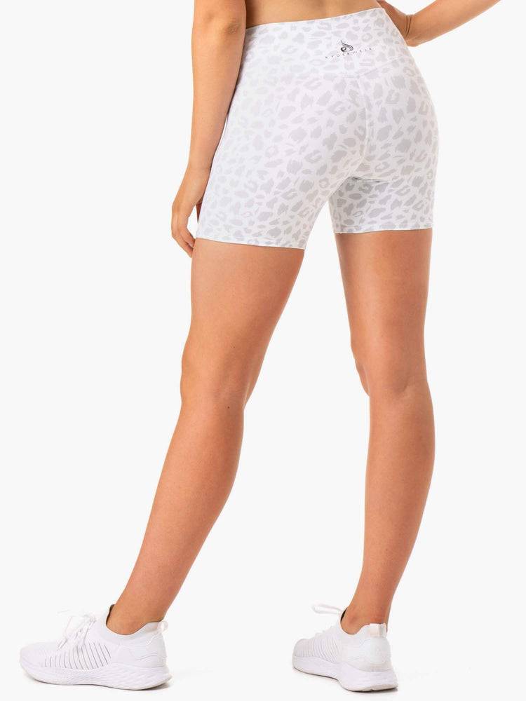 Szorty Damskie Ryderwear Women Shorts Amazon High Waisted Białe Panterka | PL2209WY