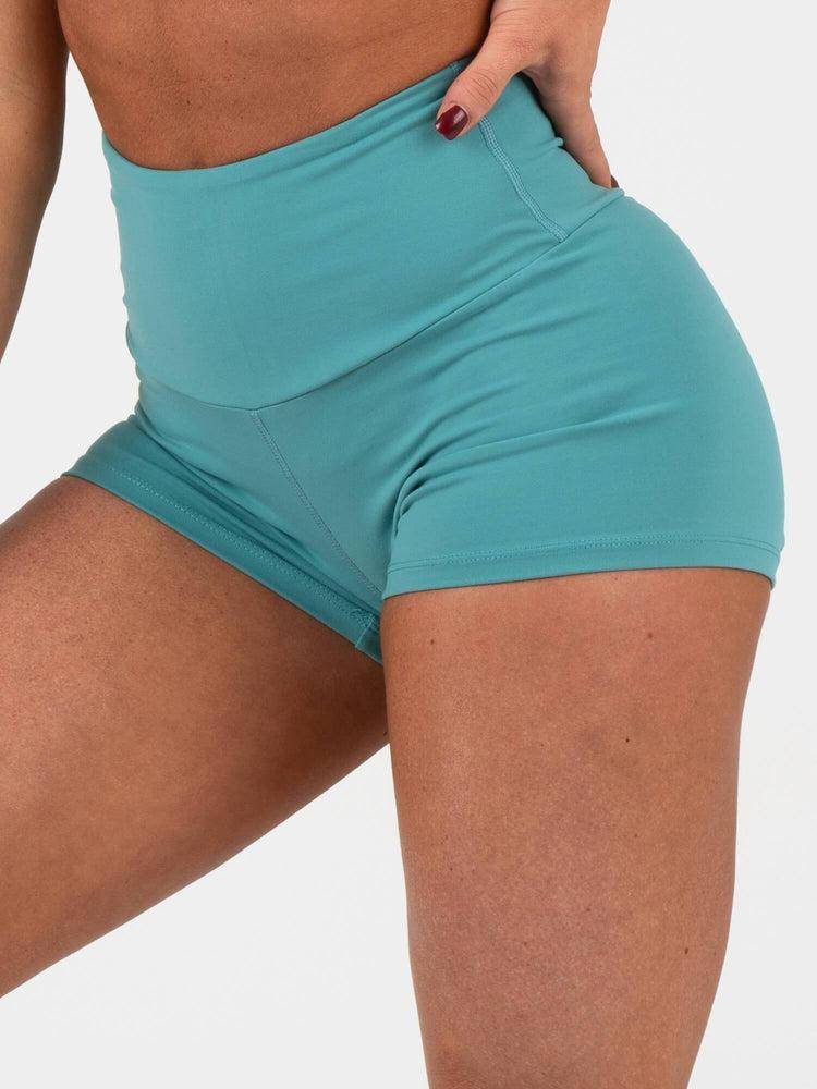 Szorty Damskie Ryderwear Women Shorts Animal Scrunch Bum Turkusowe | PL1952TV