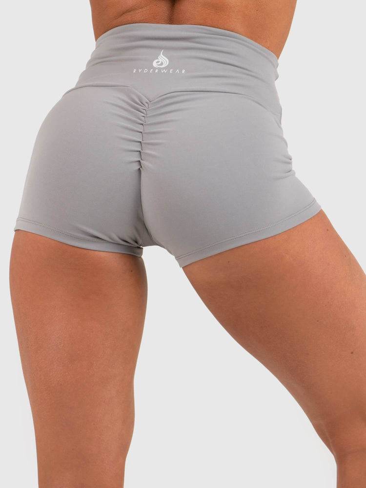 Szorty Damskie Ryderwear Women Shorts Animal Scrunch Bum Szare | PL2114AP