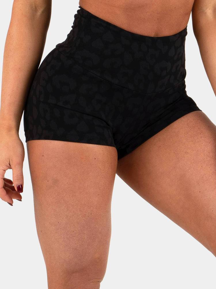 Szorty Damskie Ryderwear Women Shorts Animal Scrunch Bum Panterka Czarne | PL2122LH