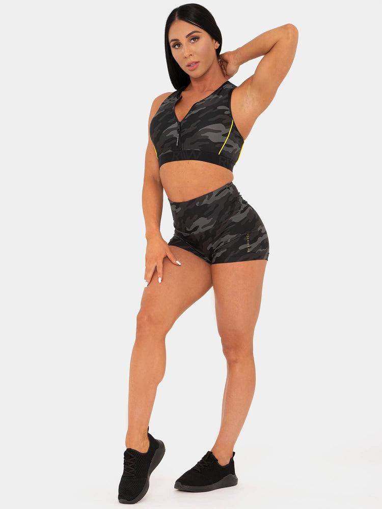 Szorty Damskie Ryderwear Women Shorts BFCAMO Scrunch Bum Camo | PL2220DN