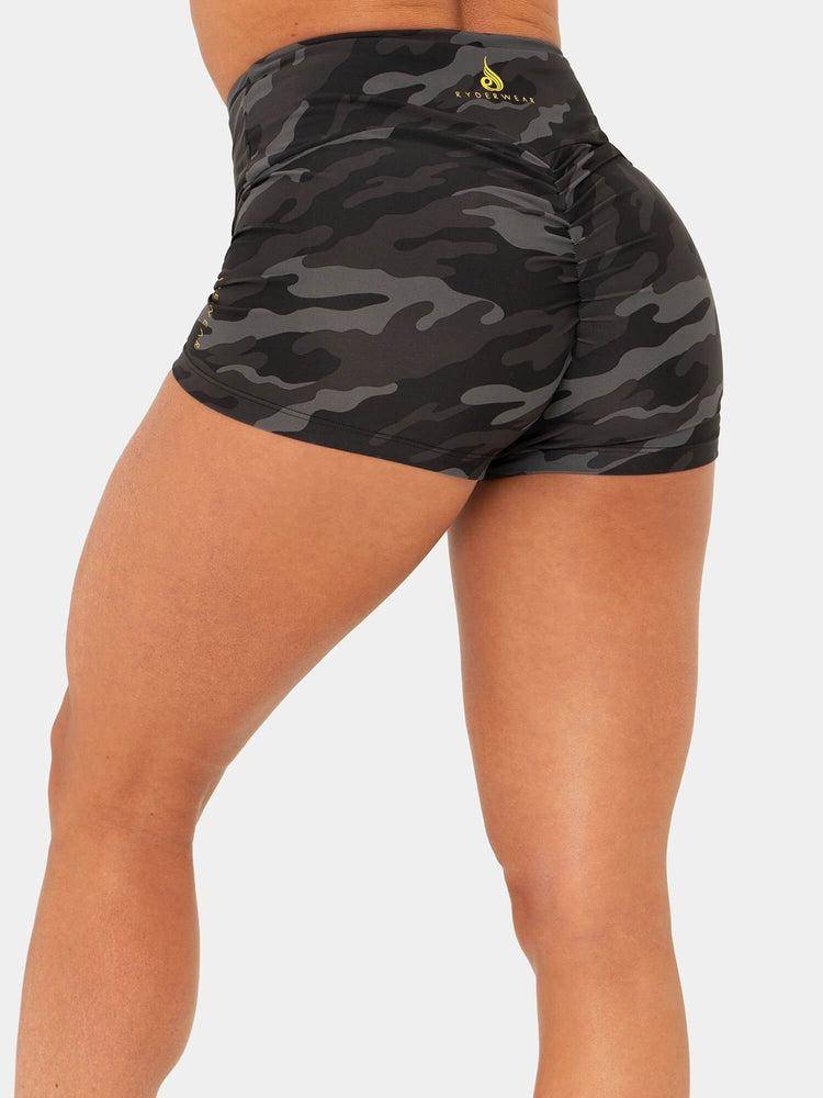 Szorty Damskie Ryderwear Women Shorts BFCAMO Scrunch Bum Camo | PL2220DN