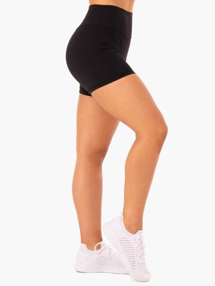 Szorty Damskie Ryderwear Women Shorts Base High Waisted Czarne | PL2107RW