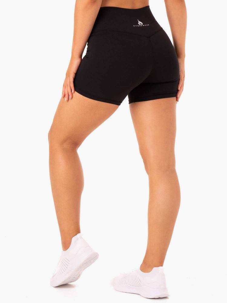 Szorty Damskie Ryderwear Women Shorts Base High Waisted Czarne | PL2107RW