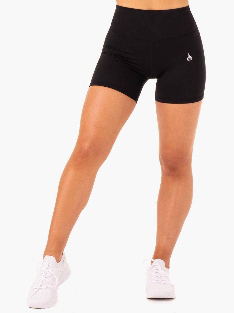 Szorty Damskie Ryderwear Women Shorts Base High Waisted Czarne | PL2107RW