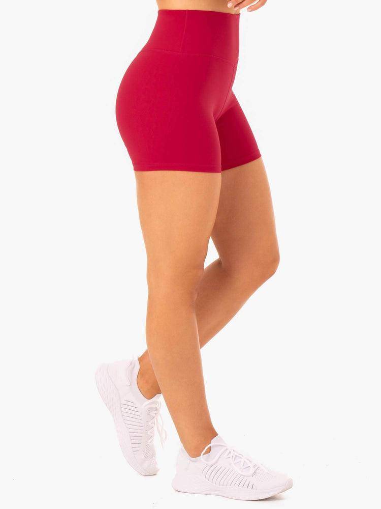 Szorty Damskie Ryderwear Women Shorts Base High Waisted Różowe Czerwone | PL2157WY