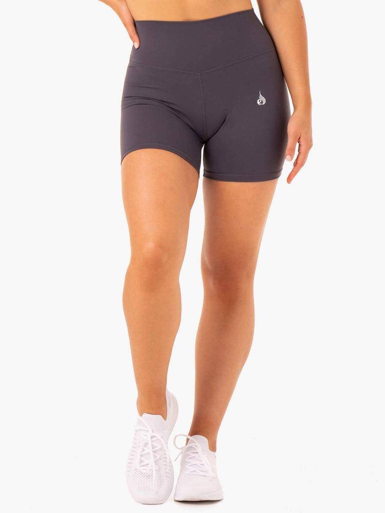 Szorty Damskie Ryderwear Women Shorts Base High Waisted Szare | PL2158EX