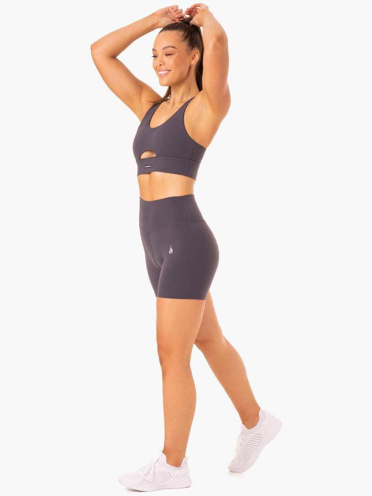 Szorty Damskie Ryderwear Women Shorts Base High Waisted Szare | PL2158EX