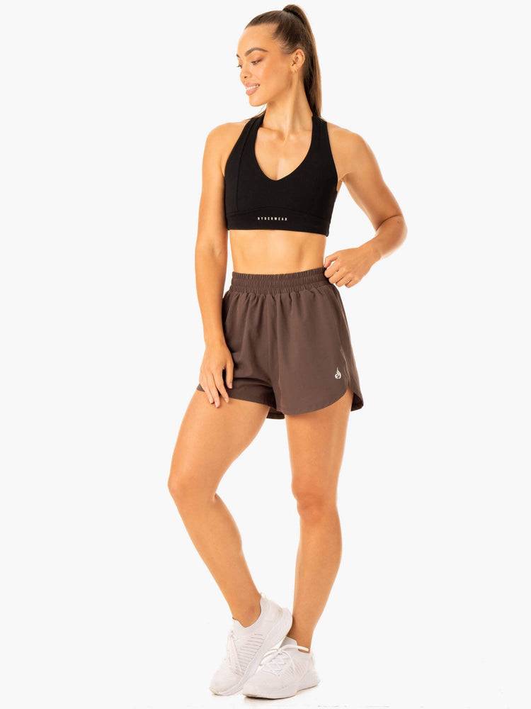 Szorty Damskie Ryderwear Women Shorts Element Treningowe Czekolada | PL2053WY