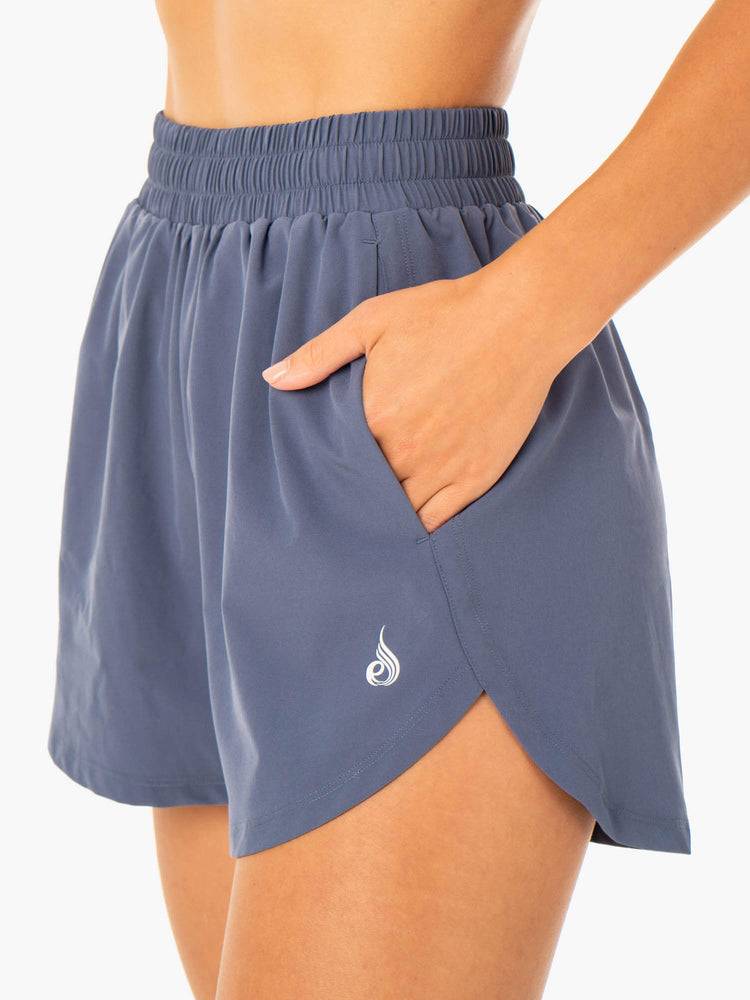 Szorty Damskie Ryderwear Women Shorts Element Treningowe Szare Niebieskie | PL2054EX