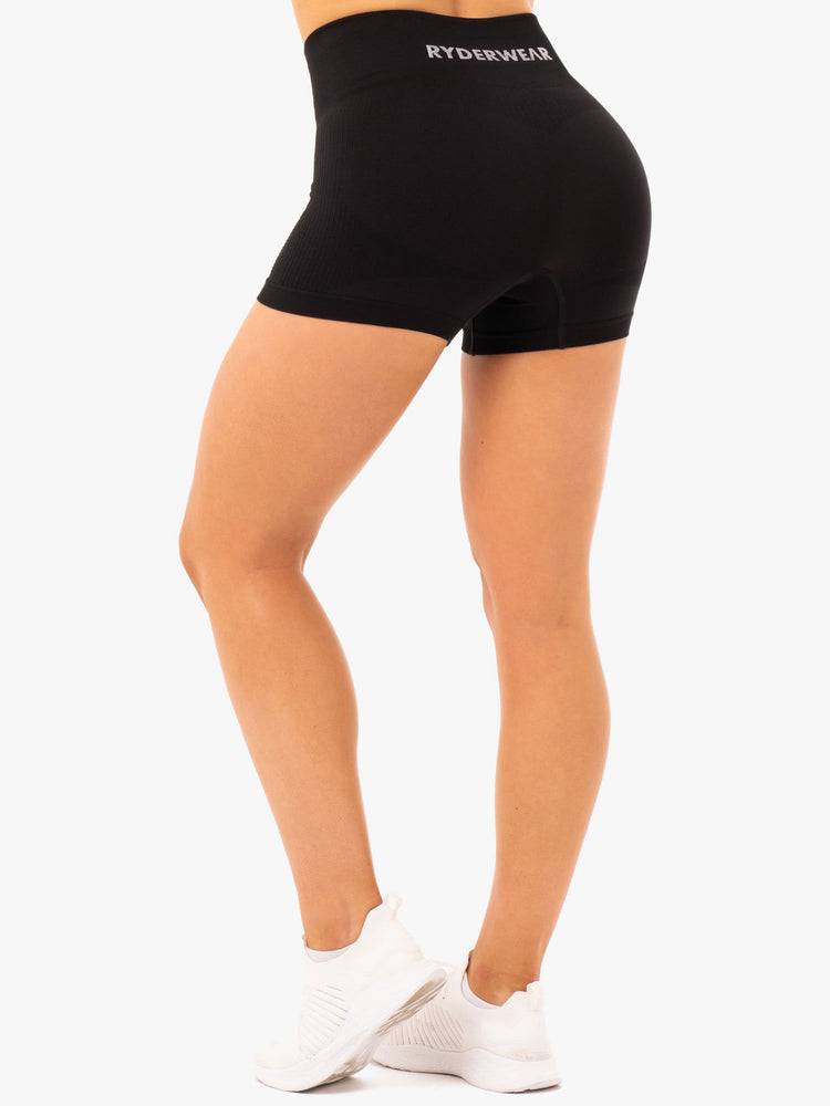 Szorty Damskie Ryderwear Women Shorts Electra Seamless Czarne | PL2184EX