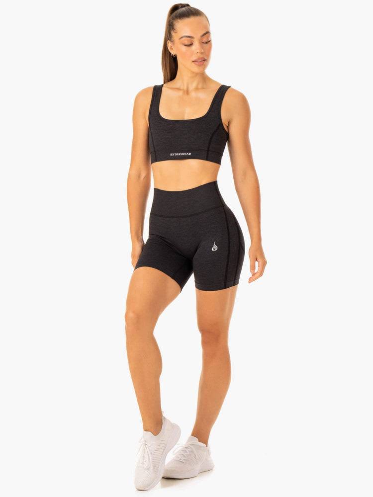 Szorty Damskie Ryderwear Women Shorts Enhance Scrunch Bum Seamless Czarne | PL1974QZ