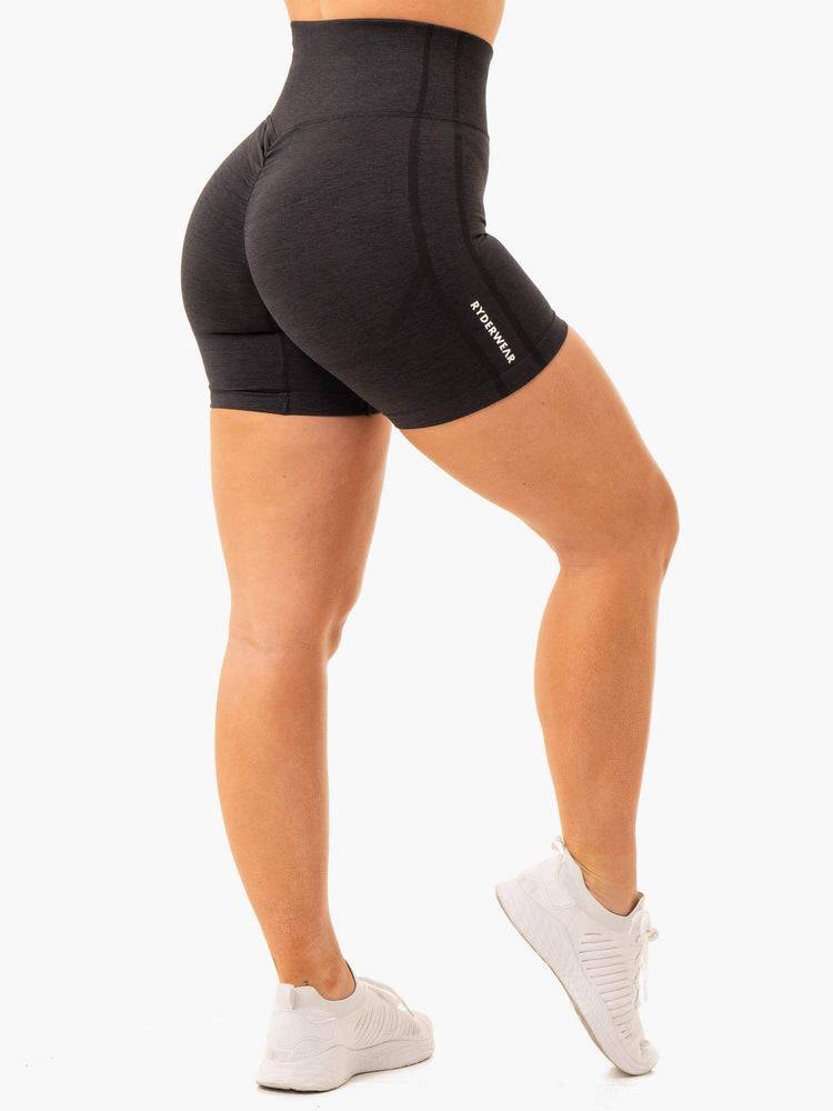 Szorty Damskie Ryderwear Women Shorts Enhance Scrunch Bum Seamless Czarne | PL1974QZ