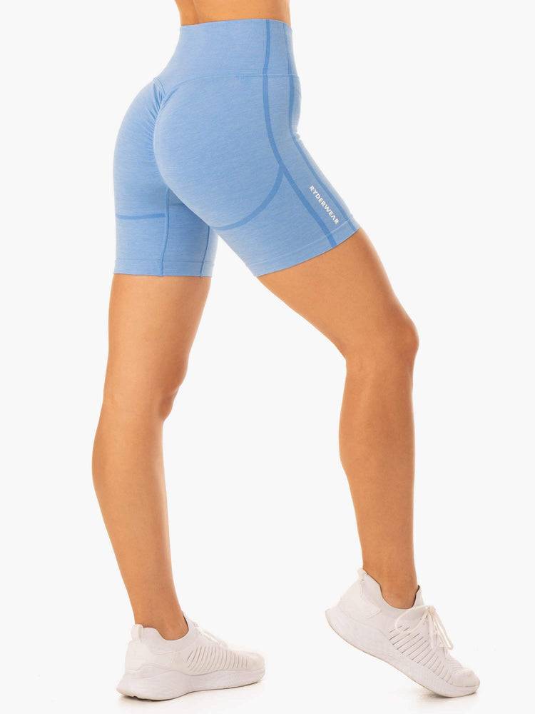 Szorty Damskie Ryderwear Women Shorts Enhance Scrunch Bum Seamless Niebieskie | PL2193SO