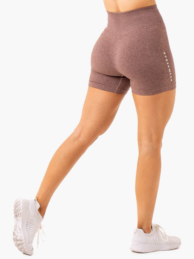 Szorty Damskie Ryderwear Women Shorts Essential Seamless Czekolada | PL2094JJ