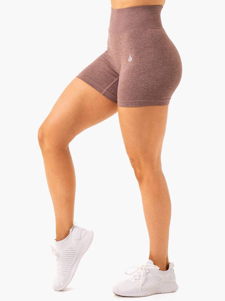 Szorty Damskie Ryderwear Women Shorts Essential Seamless Czekolada | PL2094JJ