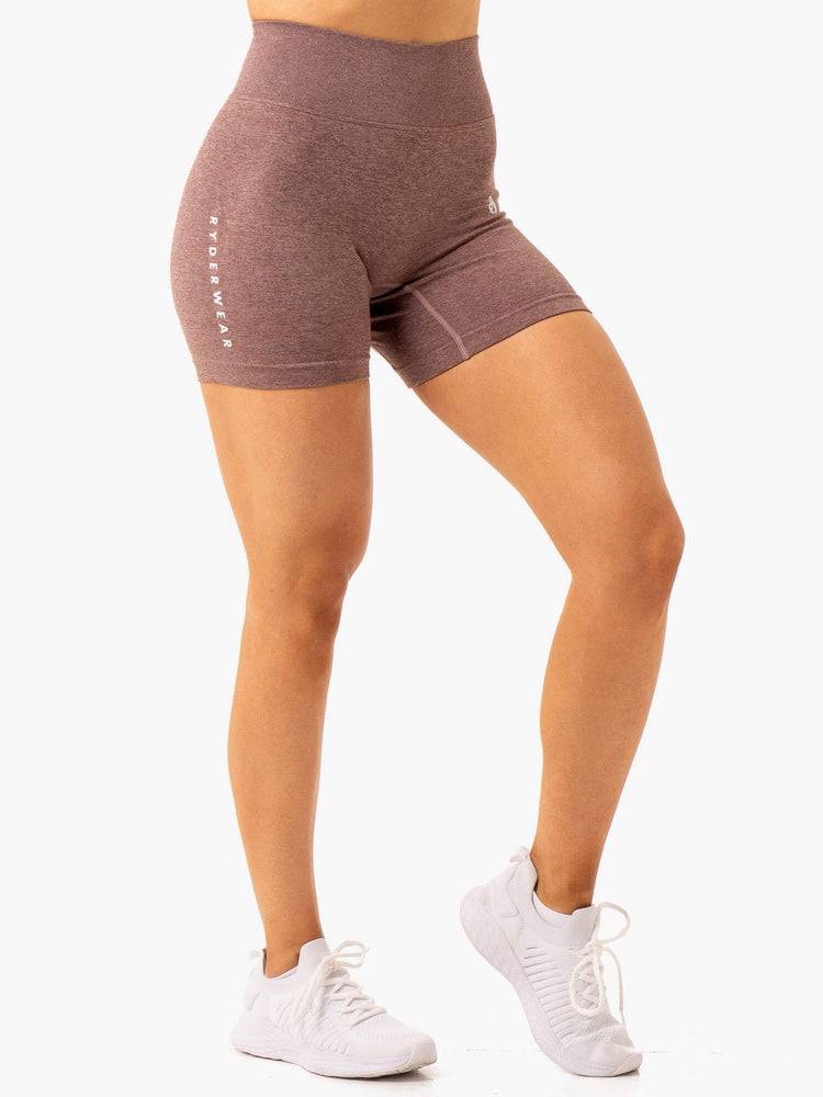 Szorty Damskie Ryderwear Women Shorts Essential Seamless Czekolada | PL2094JJ