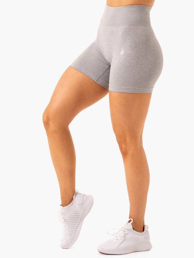 Szorty Damskie Ryderwear Women Shorts Essential Seamless Głęboka Szare | PL2096LH