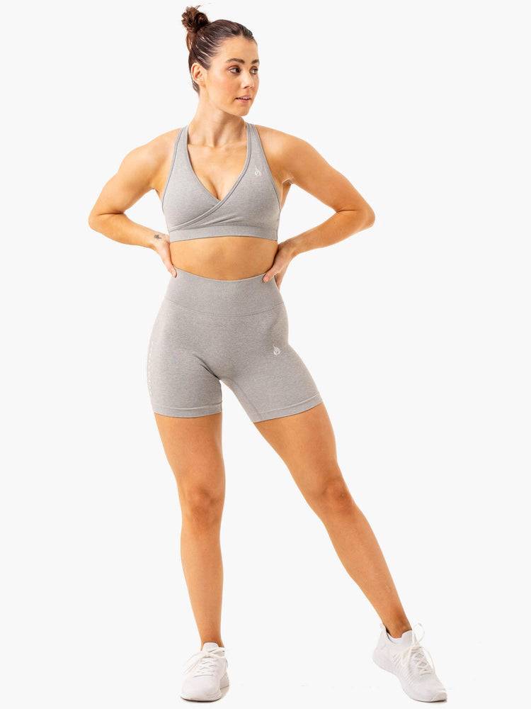 Szorty Damskie Ryderwear Women Shorts Essential Seamless Głęboka Szare | PL2096LH