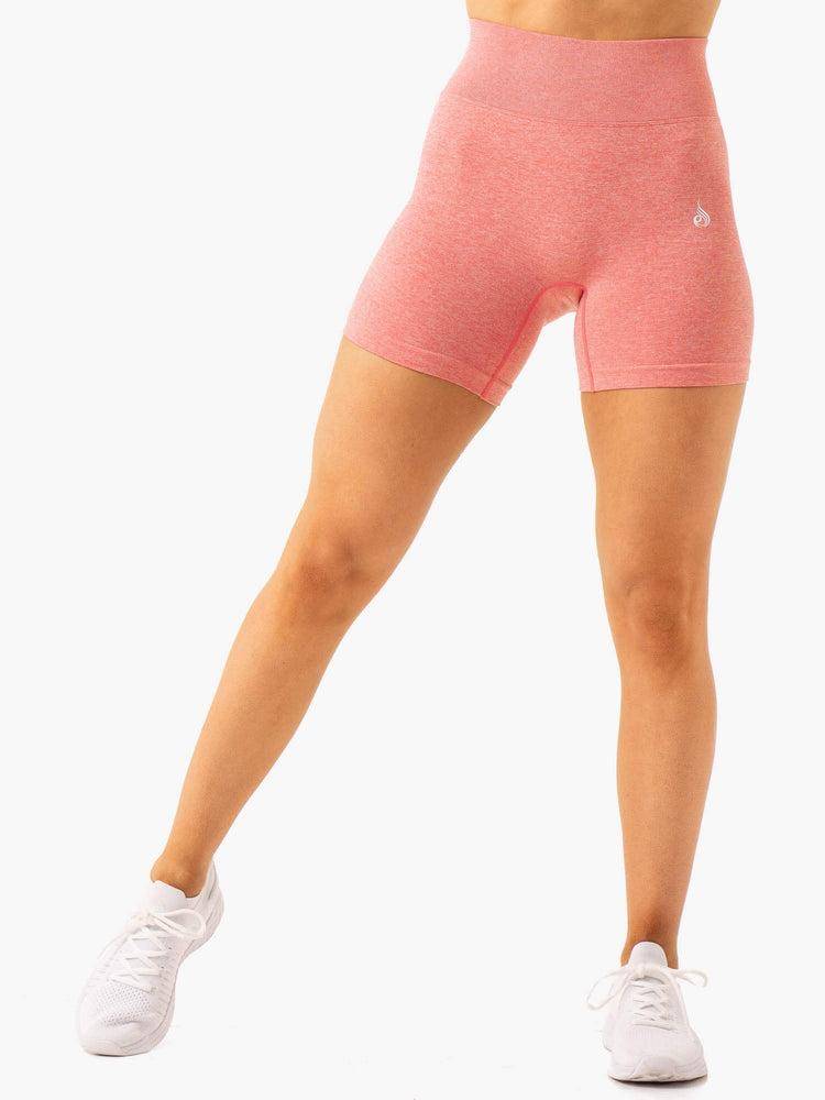 Szorty Damskie Ryderwear Women Shorts Essential Seamless Różowe | PL2098XF