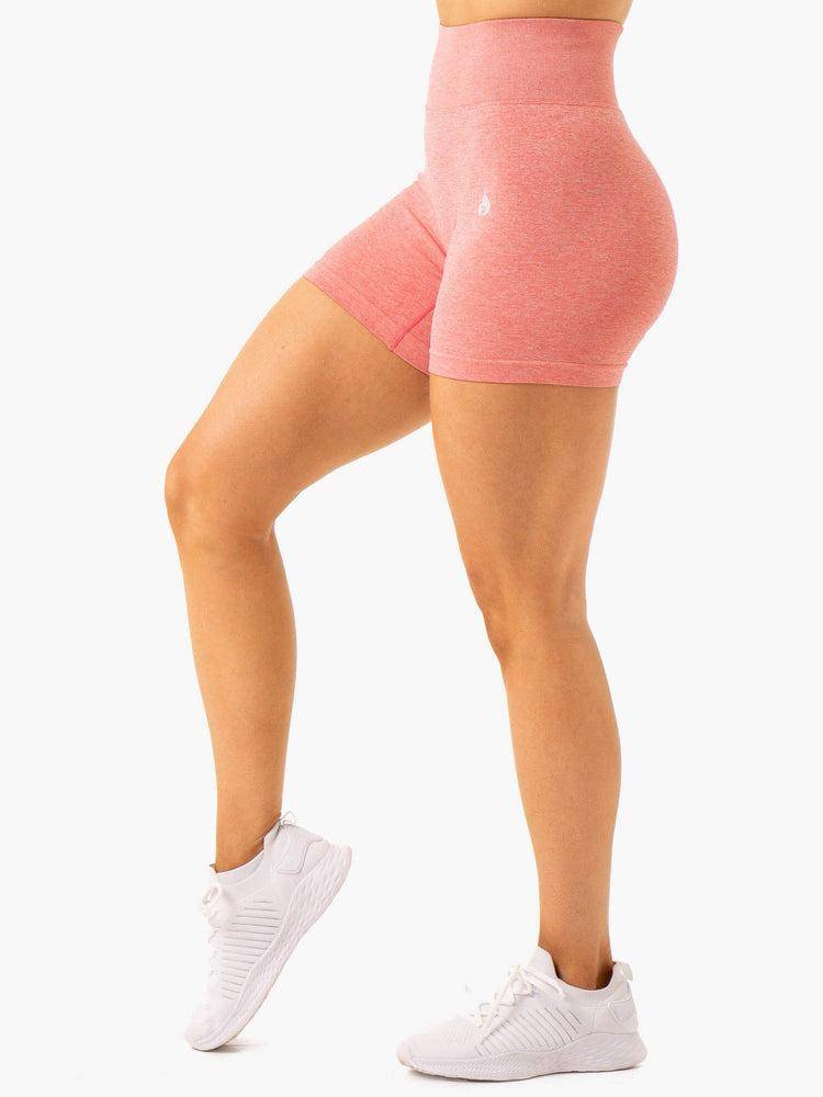 Szorty Damskie Ryderwear Women Shorts Essential Seamless Różowe | PL2098XF