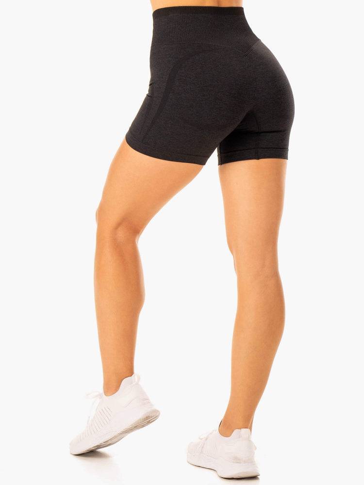 Szorty Damskie Ryderwear Women Shorts Excel Seamless High Waisted Czarne | PL1972NB