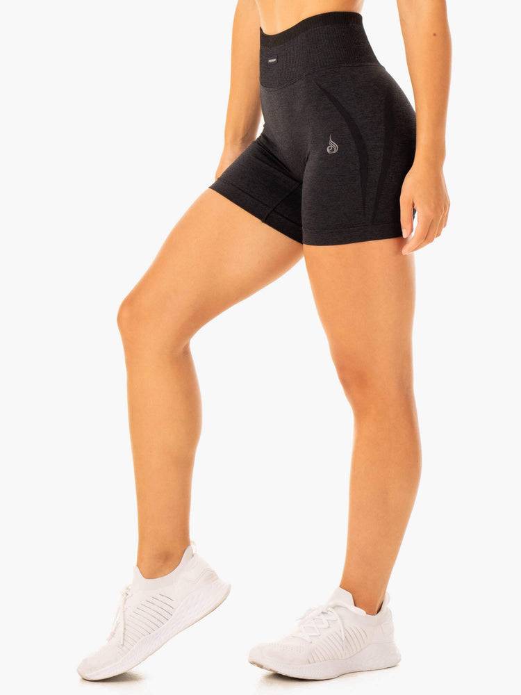 Szorty Damskie Ryderwear Women Shorts Excel Seamless High Waisted Czarne | PL1972NB