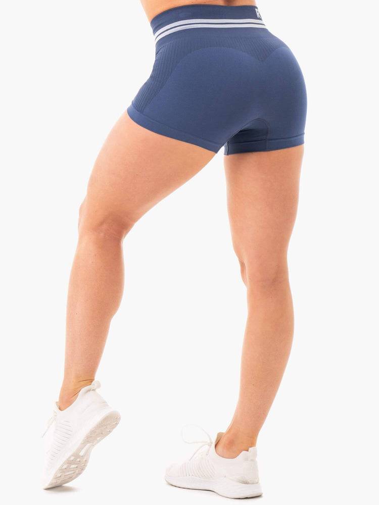 Szorty Damskie Ryderwear Women Shorts Freestyle Seamless High Waisted Szare Niebieskie | PL1943CE